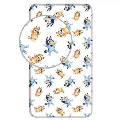 Простирадло бавовняне на гумці 90x200 Bluey 061 Jerry Fabrics біле
