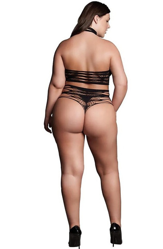 Боді жіноче Mapale 7481 Romper Babydoll біле мереживне з відкритою спинкою
