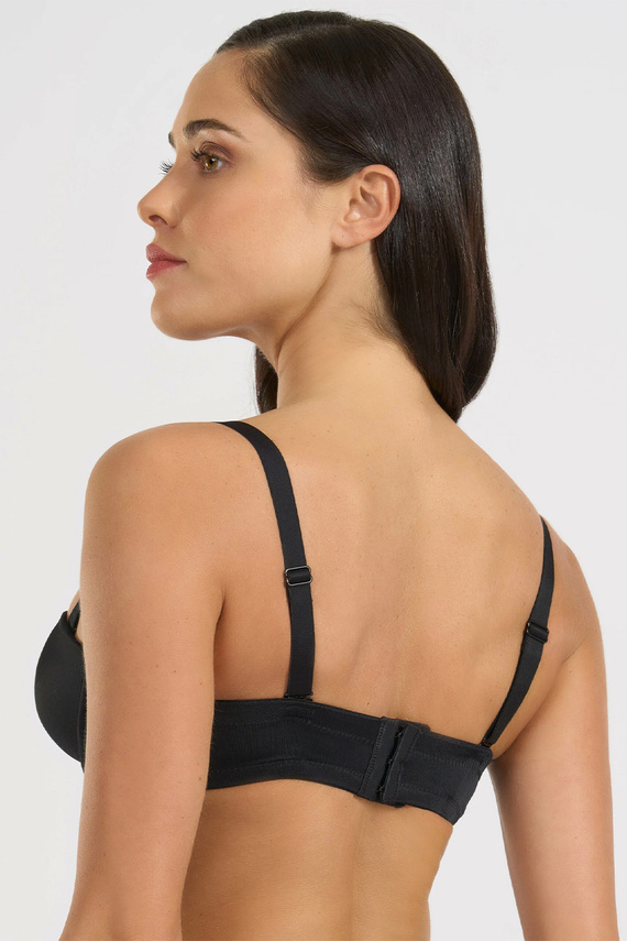 391 Бюстгальтер Bandeau Nero Selene Бардотка З ущільненою чашкою Знімні бретелі