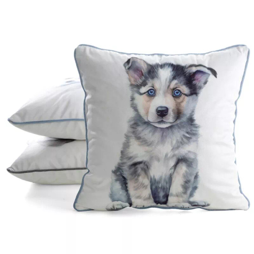 Наволочка Animal husky 45x45 оксамит Eurofirany на блискавці