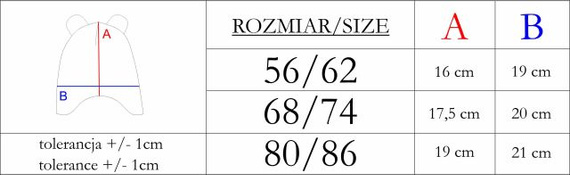 228265 Nicol FARMA Шапка для немовлят вушанка з ведмедиком, сірий, бавовна
