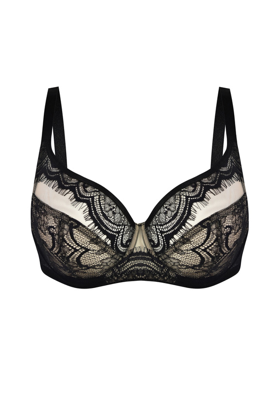 Mediolano Exclusive Soft 19257 м’який бюстгальтер чорний з мереживом