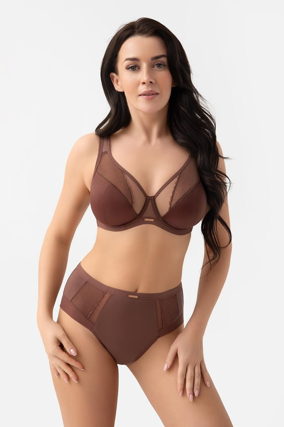 Gorsenia K441/1 Luisse Бюстгальтер soft шоколадний для великих грудей