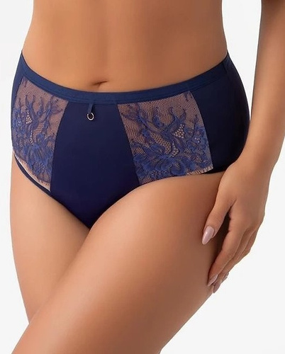Gorsenia F024 Desire жіночі трусики синього кольору з мереживом і мікрофіброю