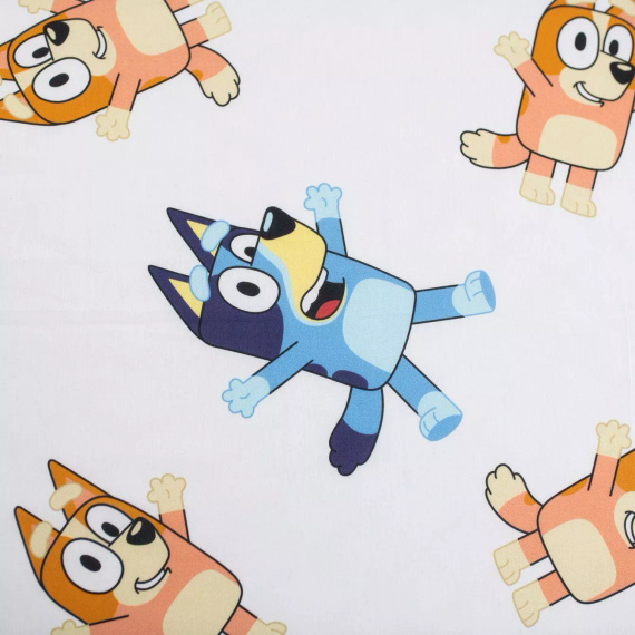 Простирадло бавовняне на гумці 90x200 Bluey 061 Jerry Fabrics біле