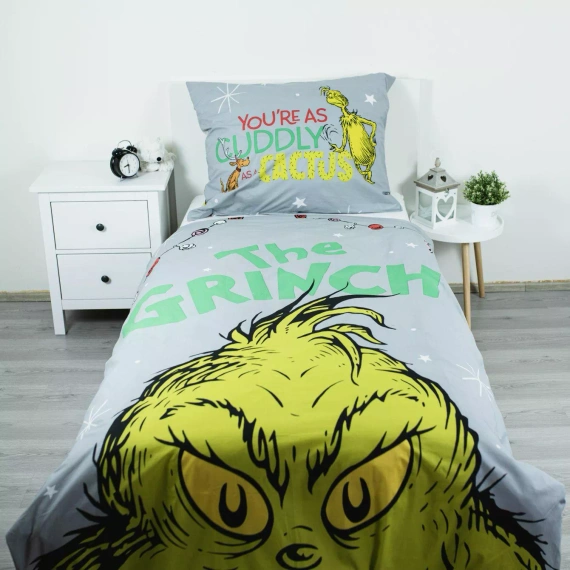 Постільна білизна Grinch Grinchmas JF24 140x200 100% бавовна Grinch замок