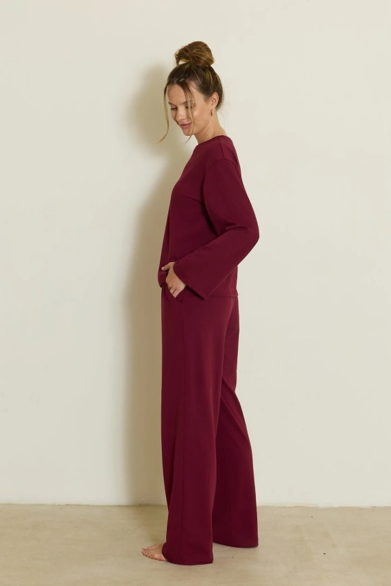 Піжама жіноча Mefemi Calla PW75 бавовняна oversize з довгим рукавом та штанами