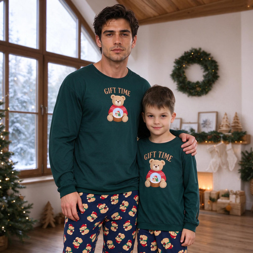 Cornette Gift Time 115/321 чоловіча святкова піжама зелена 100% бавовна
