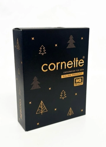 007/87 Friends 2 Чоловічі боксерки Cornette Christmas з бавовни, приталені, святковий візерунок