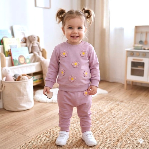 NINI ABN-5759/ROZ Little Flowers дитяча кофта з органічної бавовни з вишивкою