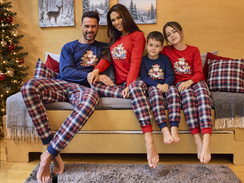 Cornette Family 115/323 чоловіча святкова піжама 100% бавовна у клітинку