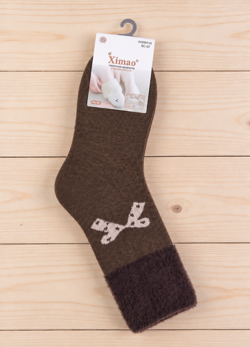 Xintao WiK 3141 wz.5 Шкарпетки жіночі Merino 88% вовни теплі-3 коричневі