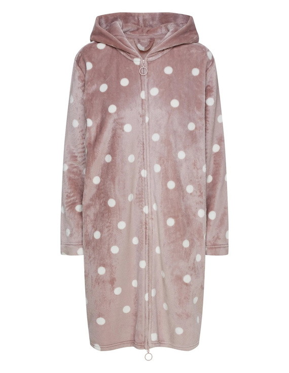Henderson Ladies Grimma 45428 Жіночий халат з капюшоном на блискавці, колір mauve